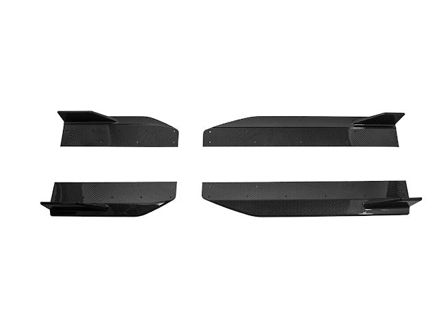 2024-UP FORD MUSTANG S650 | GT350R PERFORMANCE STYLE CARBON FIBER SIDE SKIRTS EXTENSION ROCKER PANELS GROUND EFFECTS